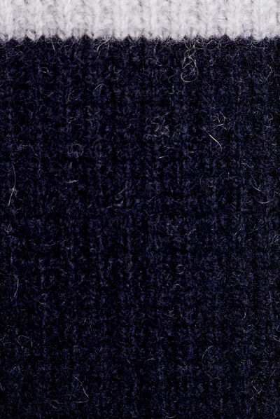 Pull manches longues bleu foncé homme