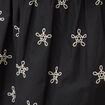 Jupe taille haute doubl&eacute;e en coton noir femme
