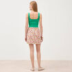 Jupe fluide doubl&eacute;e multicolore femme