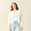 Veste broderie anglaise ecru femme