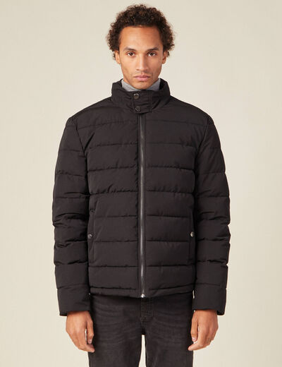 Doudoune à capuche cachée noir homme