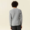 Pull manches longues col rond gris homme