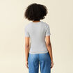 T-shirt manches courtes bleu femme