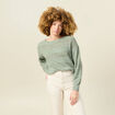 Pull manches longues vert kaki femme