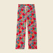 Pantalon carotte taille haute multicolore femme