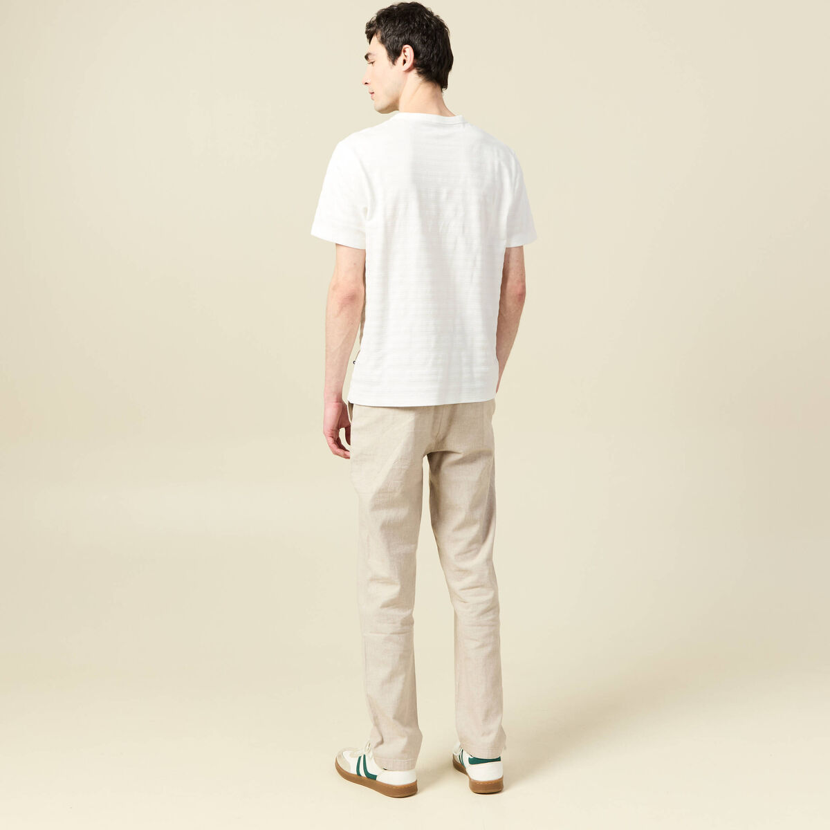 T-shirt en coton ecru homme