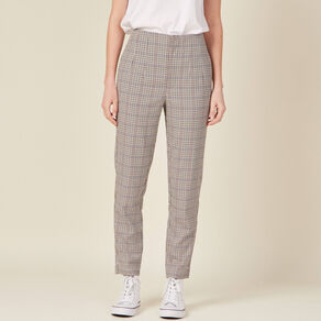 Pantalon carotte bleu marine femme