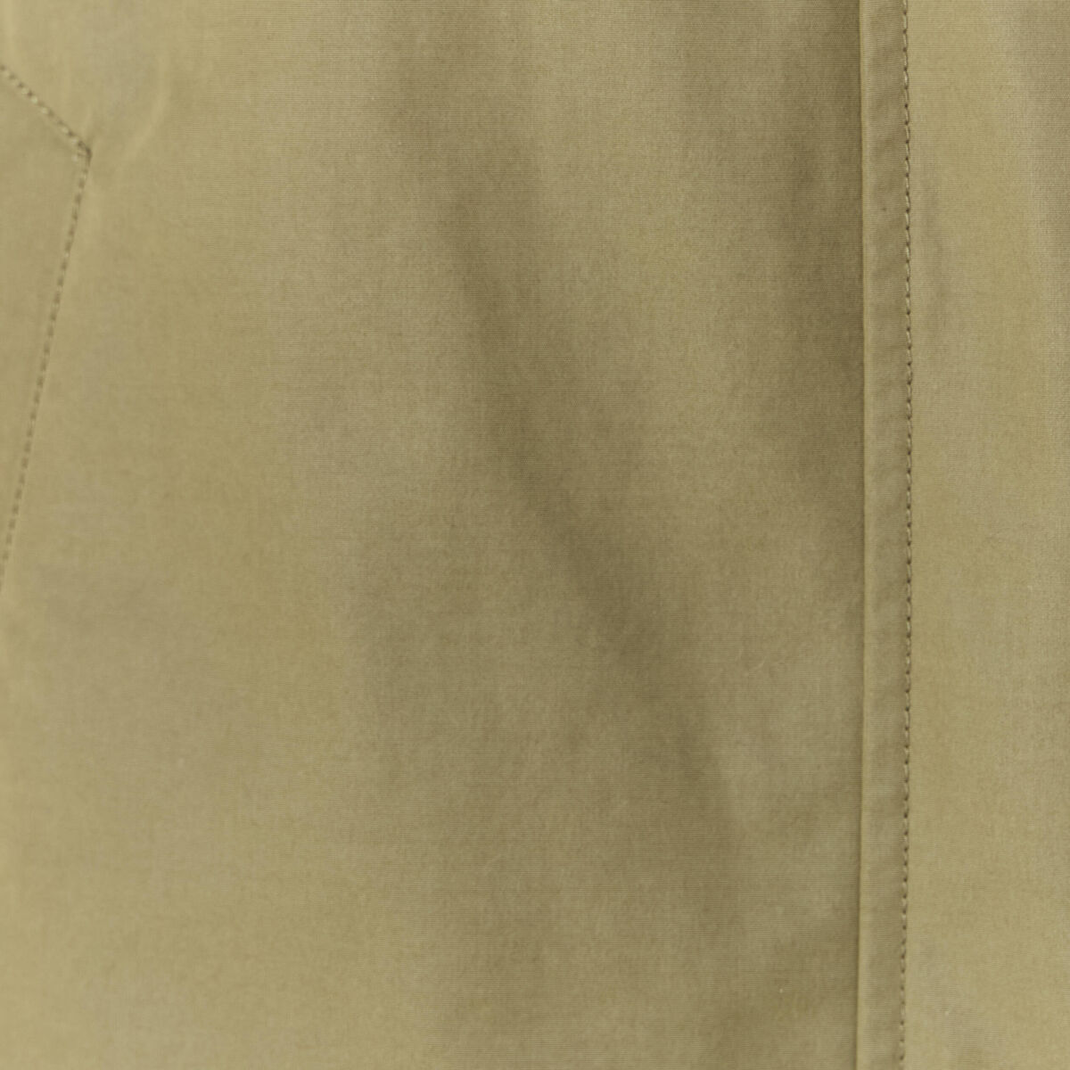 Parka longue &agrave; capuche vert kaki femme