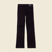 Jeans bootcut taille haute denim noir femme