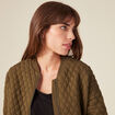 Gilet bomber matelassé vert kaki femme