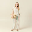 Blouse manches courtes blanc femme