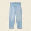 Chino droit longueur 32 coton denim bleach homme