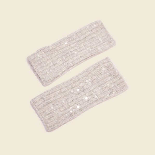 mitaines sequins gris femme Mitaines sequins gris femme
