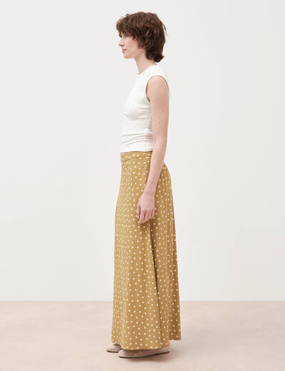 Jupe fluide vert femme