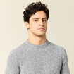 Pull manches longues gris homme