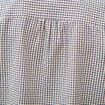 Chemise vichy droite manches longues bleu femme