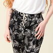 Pantalon carotte fluide noir femme