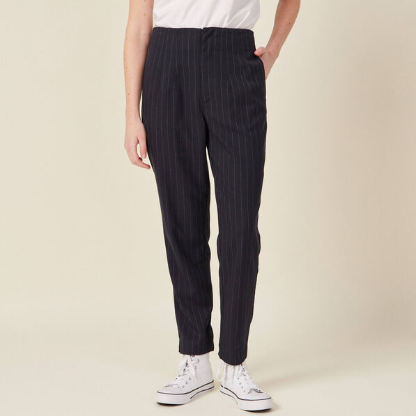 Pantalon cigarette bleu femme