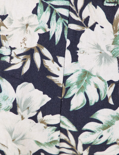 Bermuda slim bleu marine homme