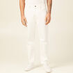 Jeans straight tapered denim blanc homme