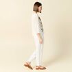 Blouse manches 3/4 blanc femme