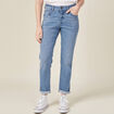 Jeans girlfriend taille haute denim stone femme