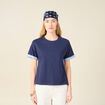T-shirt manches courtes bleu marine femme