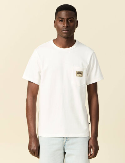 T-shirt manches courtes ecru homme