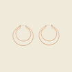 Boucles d'oreilles créoles ecru femme