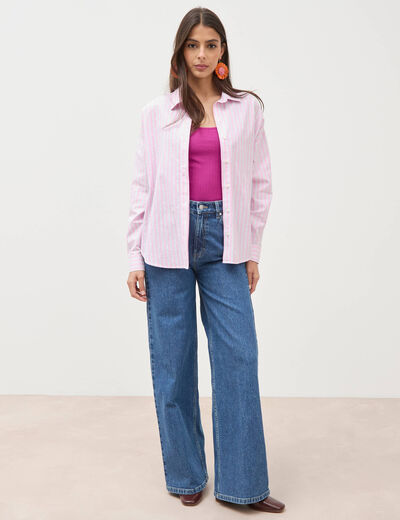 D&eacute;bardeur bretelles larges violet femme