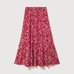 Jupe fluide rouge cerise femme