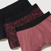 Lot de 3 boxers vieux rose homme