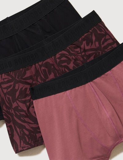 Lot de 3 boxers vieux rose homme