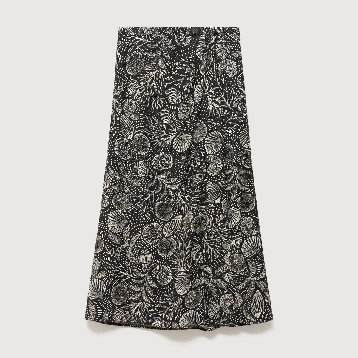 Jupe fluide noir femme