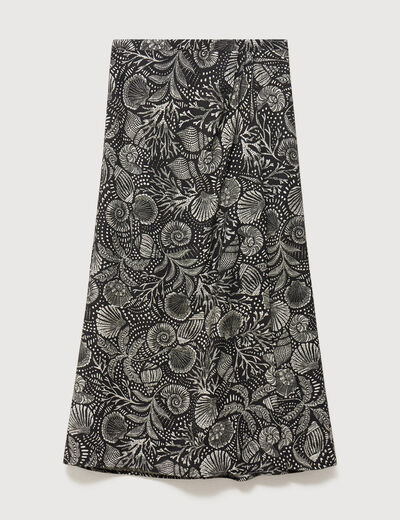 Jupe fluide noir femme