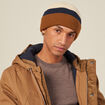 Bonnet tricoté marron homme