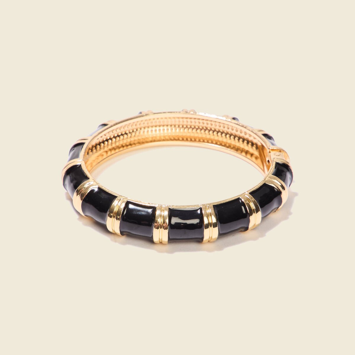 Bracelet jonc noir femme