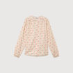 Chemise ample en coton manches longues blanc femme