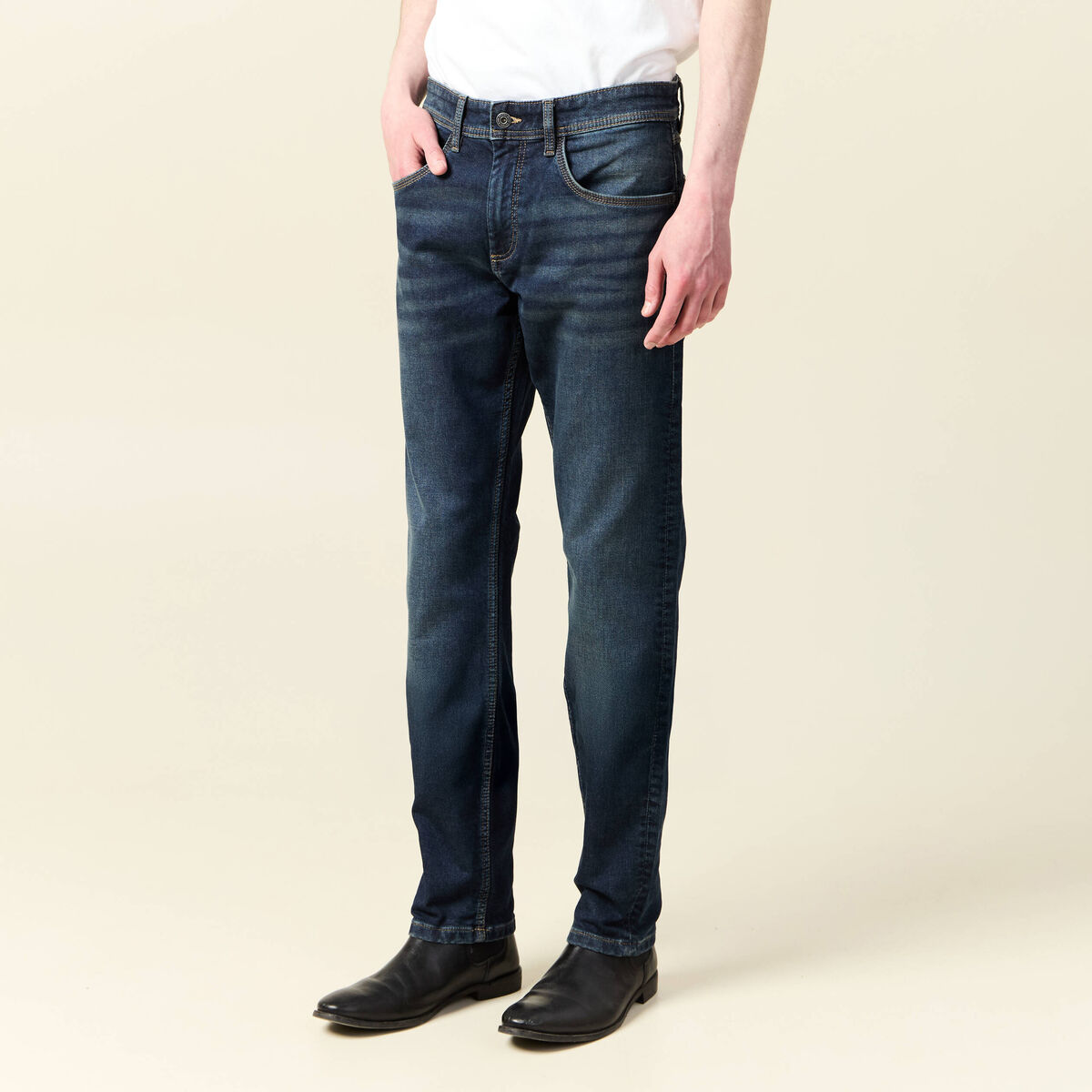 Jeans straight denim dirty homme