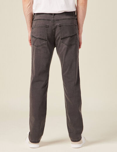 Jeans straight ultra stretch denim gris homme