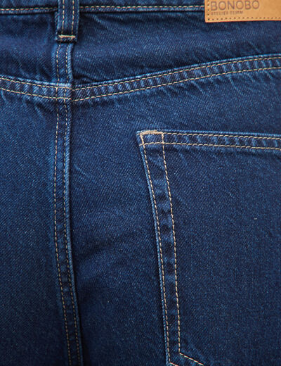 Jeans loose en coton denim brut clean femme
