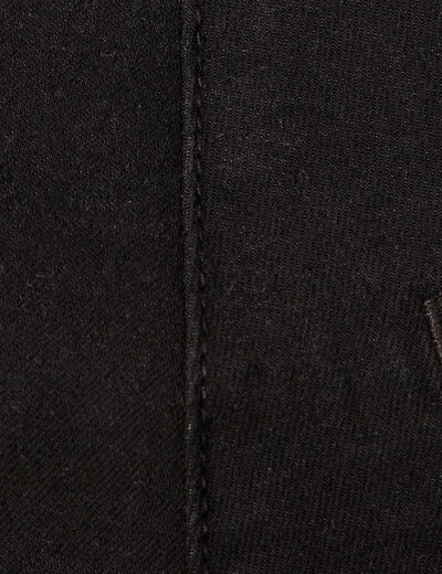 Jeans flare à pont denim noir femme