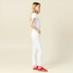 Jeans girlfriend taille haute denim blanc femme