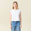 T-shirt manches courtes blanc femme