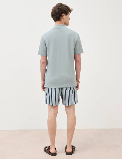 Polo col polo manches courtes vert clair homme