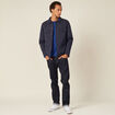T-shirt manches longues bleu electrique homme