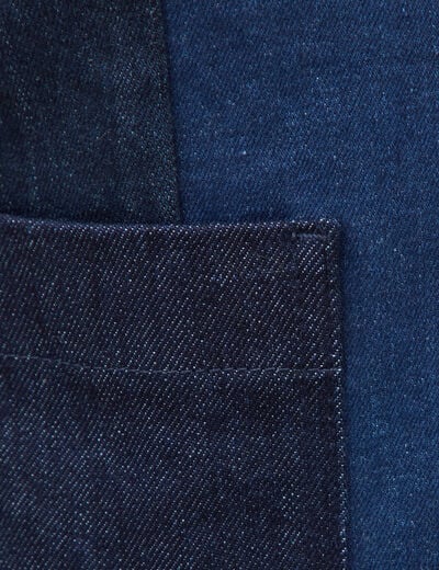 Veste droite en jeans manches longues denim stone femme