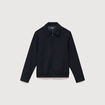 Blouson manches longues doubl&eacute; bleu marine homme