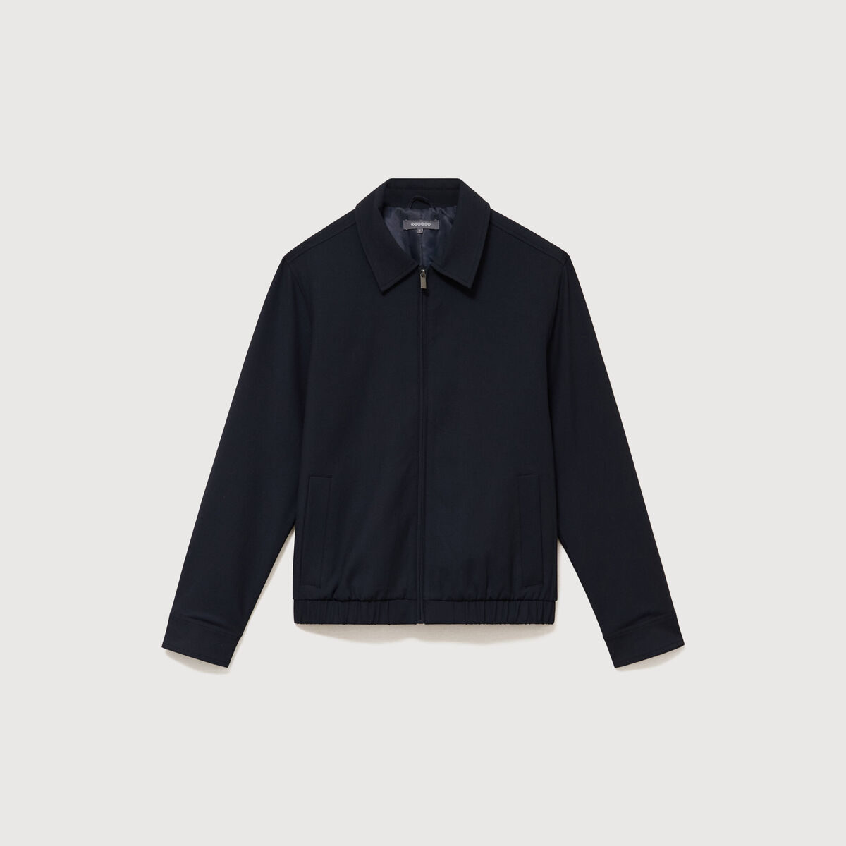 Blouson manches longues doubl&eacute; bleu marine homme
