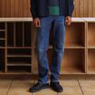 Jeans straight longueur 34 denim brut homme